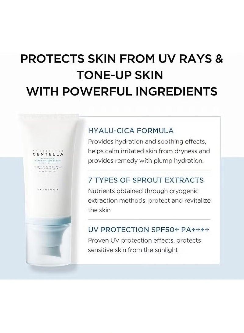 عام سكين 1004 سيروم واقي الشمس المائي من سنتيلا مدغشقر مع الهيالورونيك سكا SPF50+ - واقي شمس خفيف الوزن - Image 4